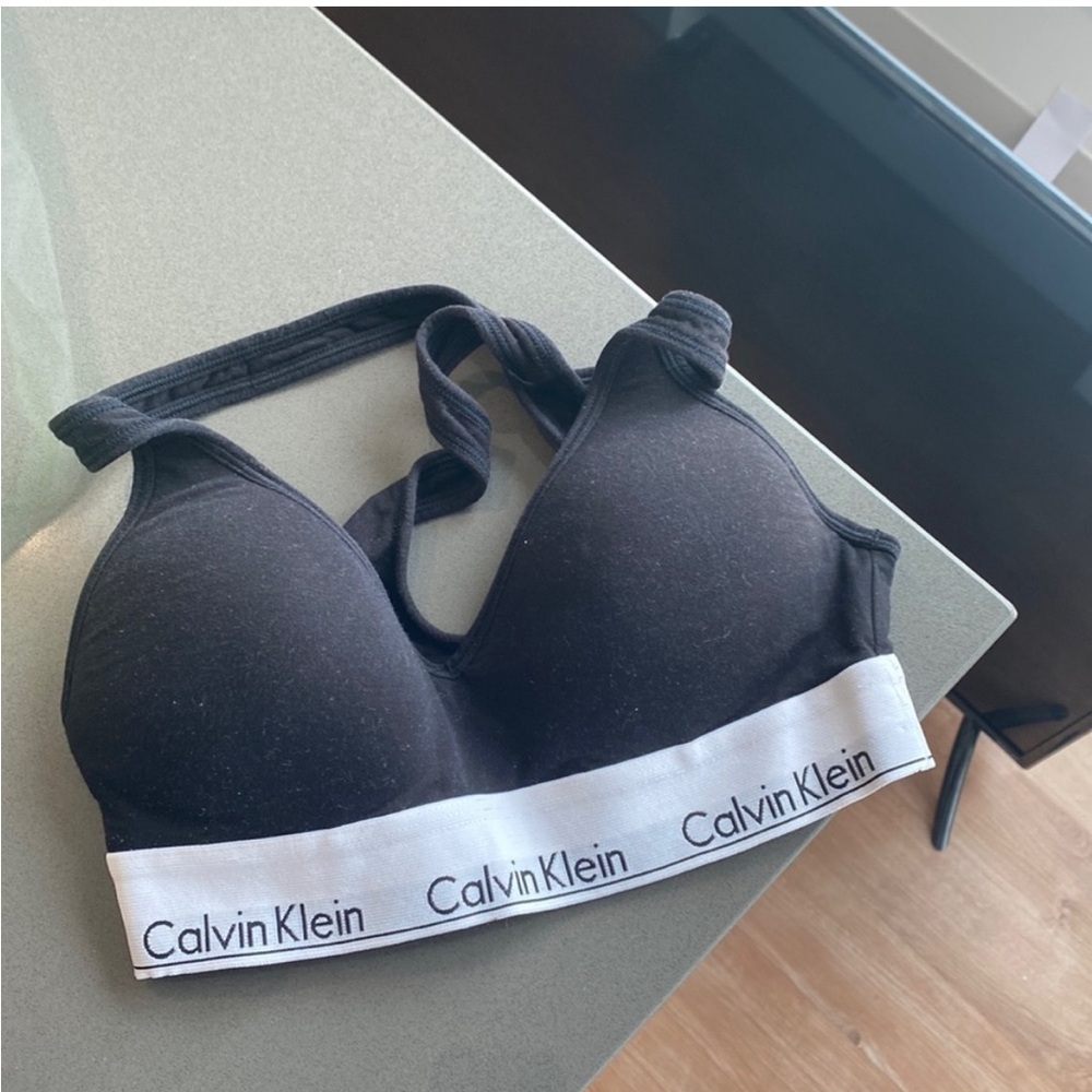 Calvin Klein Women's Modern Cotton Padded Bralette - black size small